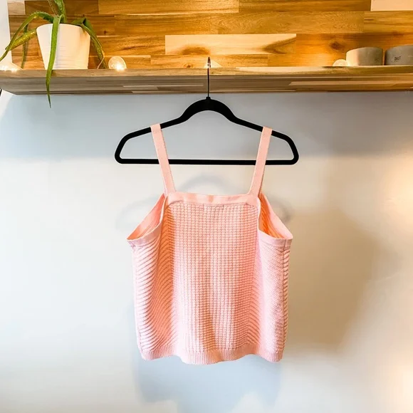 Sandy Liang x Target Sweetheart Neckline Waffle Knit Sweater Pullover Tank Top - Picture 4 of 7